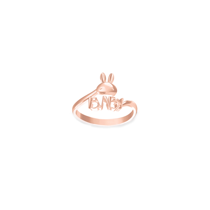 [Free Size] 3D Personalized Name Ring with Icon